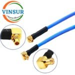 MCX Male Right Angle to MMCX Male Right Angle for RG405 Cable of Length 630mm