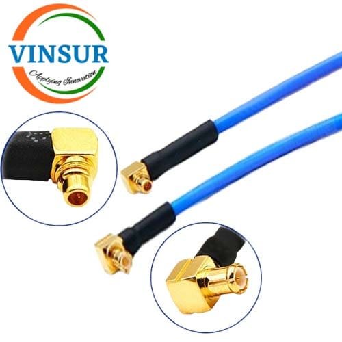 VSW260079-CA - MCX Male Right Angle to MMCX Male Right Angle for RG405 Cable of Length 580mm MCX Male Right Angle to MMCX Male Right Angle for RG405 Cable of Length 630mm - Image 1