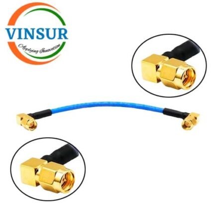 SMA Male Right Angle to SMA Male Right Angle for RG405 Cable of Length 150mm