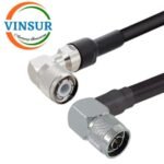 HN Male Right Angle to HN Male Right for RG214 Cable of Length 4-6M