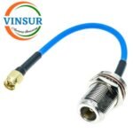 N Female Bulkhead Straight to SMA Male Straight for RG402 Cable of Length(8GHz)