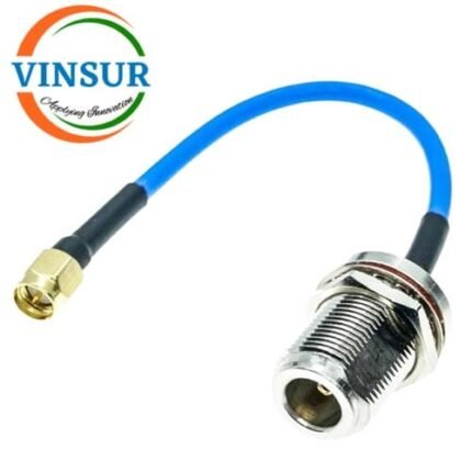 N Female Bulkhead Straight to SMA Male Straight for RG402 Cable of Length 1M