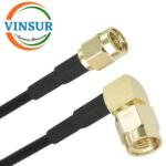 SMA Male Straight to SMA Male Right Angle for VSW100 Cable of Length 500mm